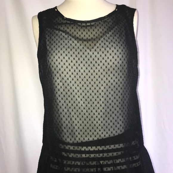 15 H&M’s sheer studded polka dot sleeveless top T2 - Picture 2 of 5